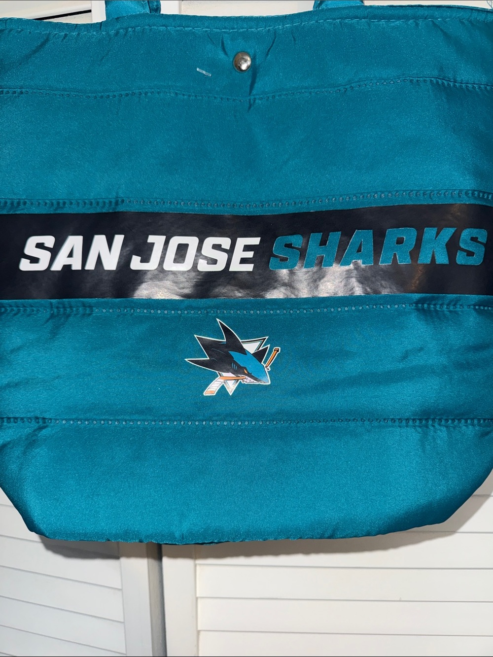 San Jose Sharks Teal NHL Tote Bag - Picture 2 of 6